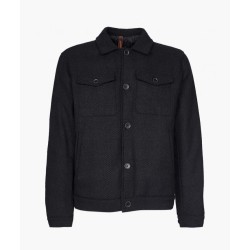 Giubbotto Sorbino con Colletto in Tessuto Nero – Stile Moderno e Versatile-4passiboutique