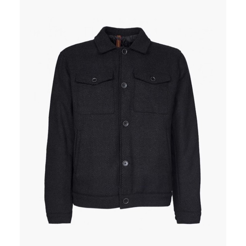 Giubbotto Sorbino con Colletto in Tessuto Nero – Stile Moderno e Versatile-4passiboutique