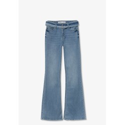 Jeans zampa Tiffosi donna con cintura in denim – Stile flare contemporaneo-4passiboutique