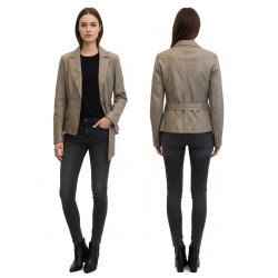 Giubbotto Kocca in vera pelle effetto stropicciato – Stile contemporaneo e carattere unico-4passiboutique