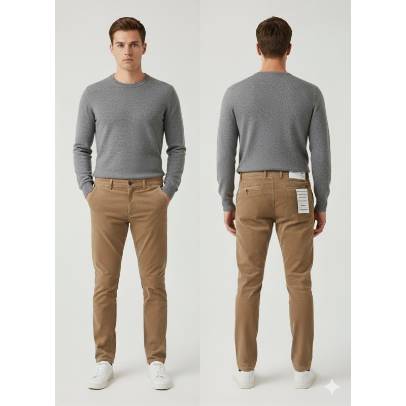 Pantalone Chinos Sorbino Uomo Cammello – Stile Elegante e Versatile | 4 Passi Boutique-4passiboutique