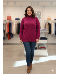 Dolcevita Lizalù con Trama Ciclamino – 4 Passi Boutique