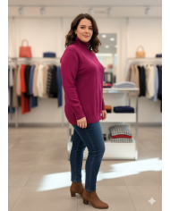 Dolcevita Lizalù con Trama Ciclamino – 4 Passi Boutique-4passiboutique