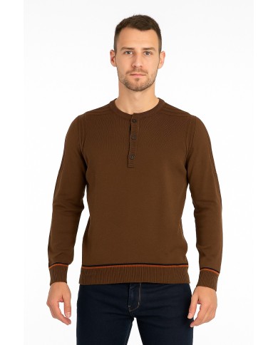 Maglia Serafino Uomo Marrone Sorbino – Stile e Comfort Autentico | 4 Passi Boutique-4passiboutique