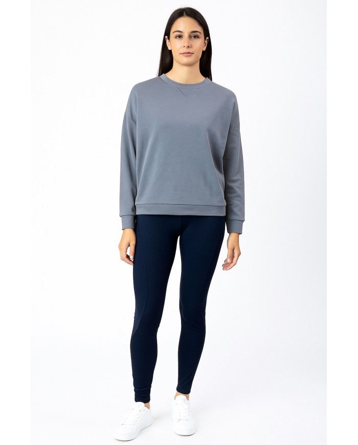 Felpa Losan Donna Grigia – Comfort e Stile Quotidiano | 4 Passi Boutique-4passiboutique