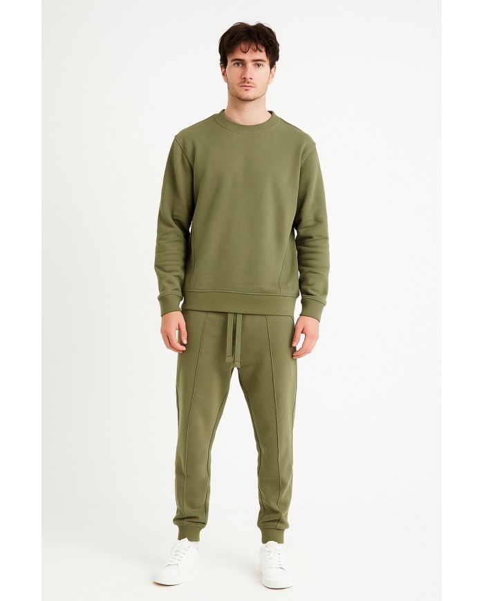 Felpa Garzata Girocollo Sorbino – Stile casual e comfort quotidiano | 4 Passi Boutique-4passiboutique