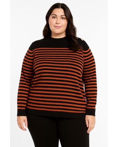 Maglia Lizalù a Righe Donna – Stile Contemporaneo e Comfort Invernale | 4 Passi Boutique-4passiboutique