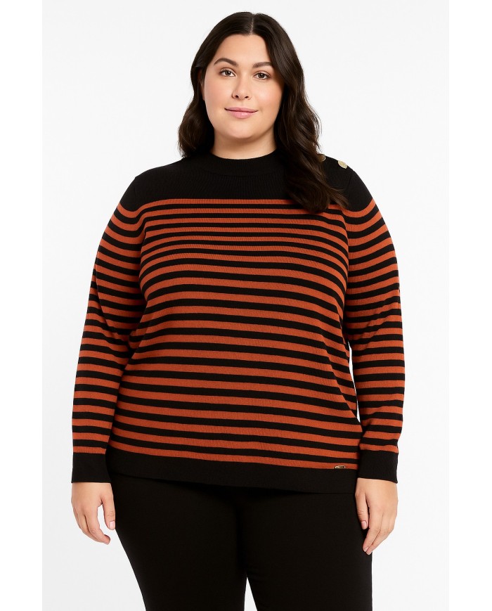 Maglia Lizalù a Righe Donna – Stile Contemporaneo e Comfort Invernale | 4 Passi Boutique-4passiboutique