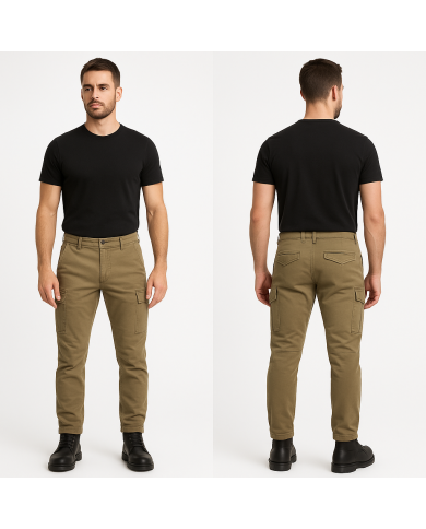 Pantalone Cargo Slim Fit Sorbino – Stile e comfort per ogni occasione-4passiboutique