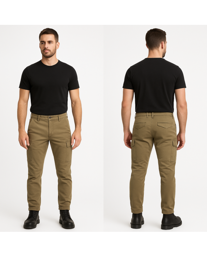 Pantalone Cargo Slim Fit Sorbino – Stile e comfort per ogni occasione-4passiboutique