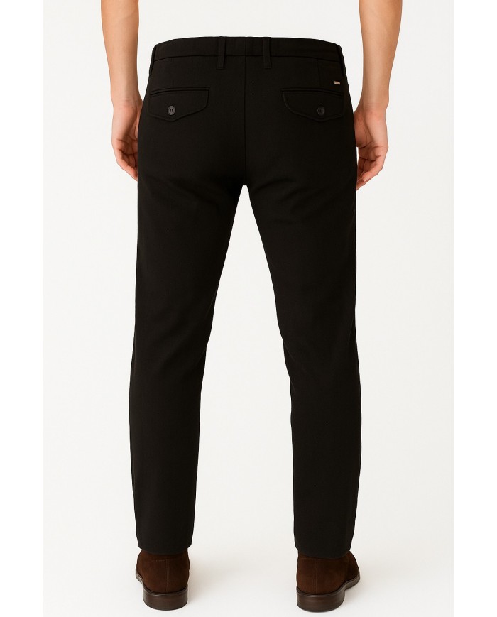 Pantalone Uomo Slim Fit Nero Sorbino – Eleganza e Comfort in Chiave Contemporanea-4passiboutique