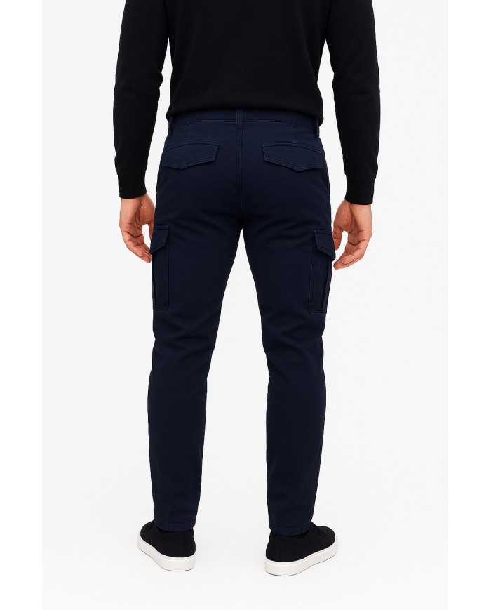 Pantalone Cargo Slim Fit Blu Uomo – Sorbino | 4 Passi Boutique-4passiboutique