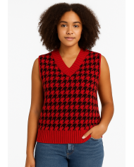 Gilet Pied-de-Poule Akè – Stile senza tempo e comfort moderno | 4 Passi Boutique