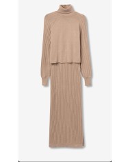 Abito in maglia Tiffosi donna color cammello – stile, comfort e femminilità in un unico capo