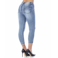 Jeans Skinny Strappato Akè – Stile Urbano e Comfort Elasticizzato-4passiboutique