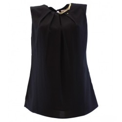 Blusa giromanica con catenina sul girocollo – 4 Passi Boutique-4passiboutique