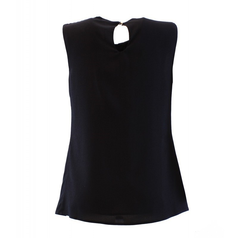 Blusa giromanica con catenina sul girocollo – 4 Passi Boutique-4passiboutique