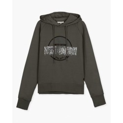 Felpa Losan Donna con Cappuccio e Dettagli Paillette – Stile Casual e Comfort 100% Cotone-4passiboutique