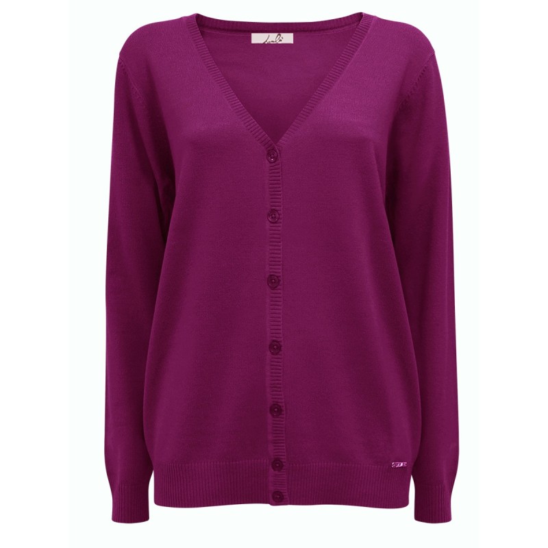 Cardigan Donna Scollo a V Basic Lizalù – Stile Versatile e Confortevole | 4 Passi Boutique-4passiboutique