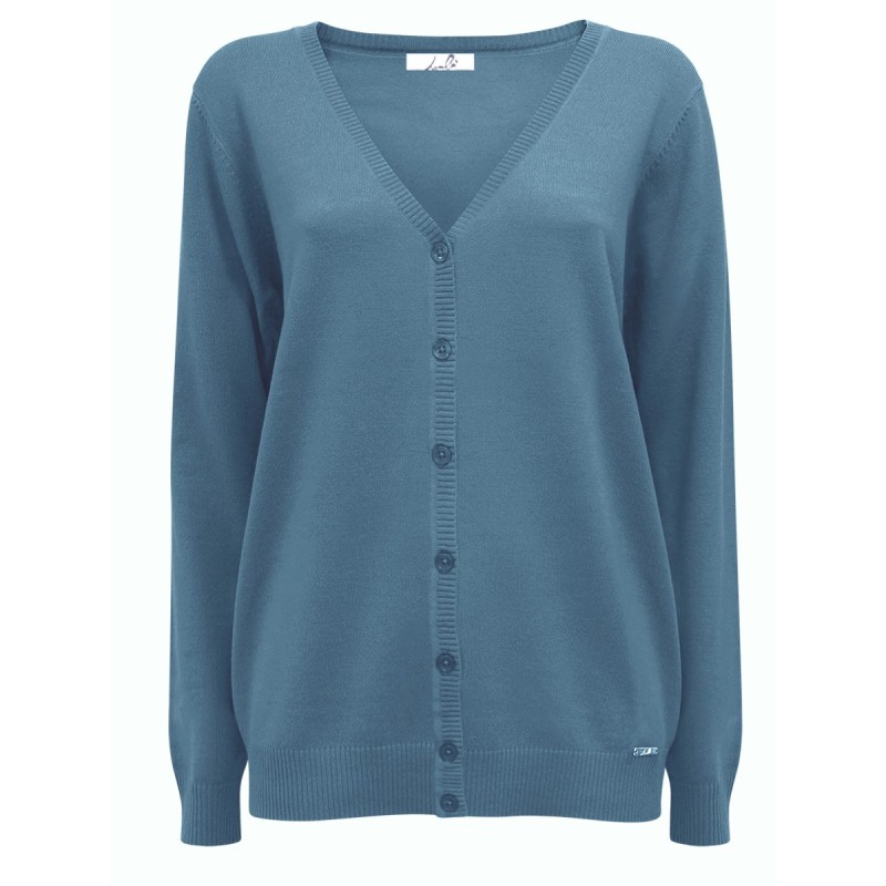 Cardigan Donna Scollo a V Basic Lizalù – Stile Versatile e Confortevole | 4 Passi Boutique-4passiboutique