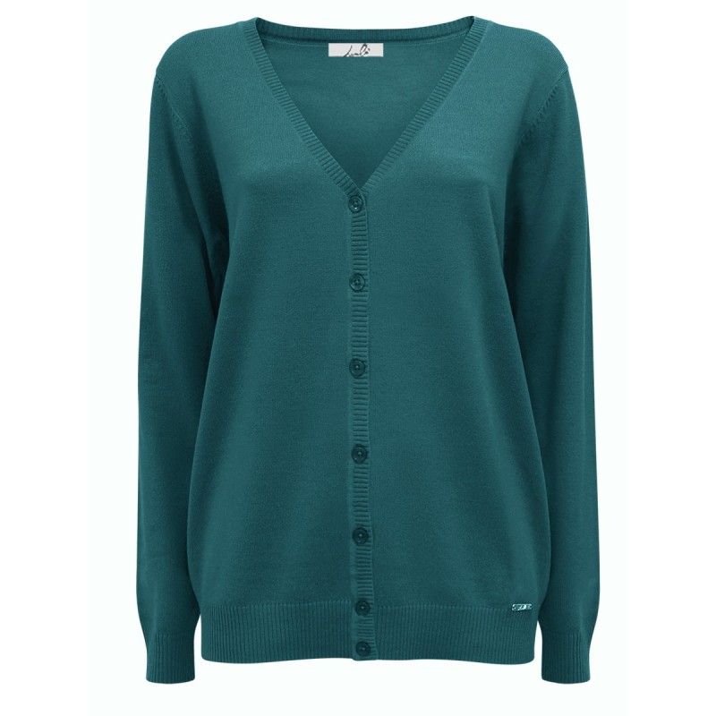 Cardigan Donna Scollo a V Basic Lizalù – Stile Versatile e Confortevole | 4 Passi Boutique-4passiboutique